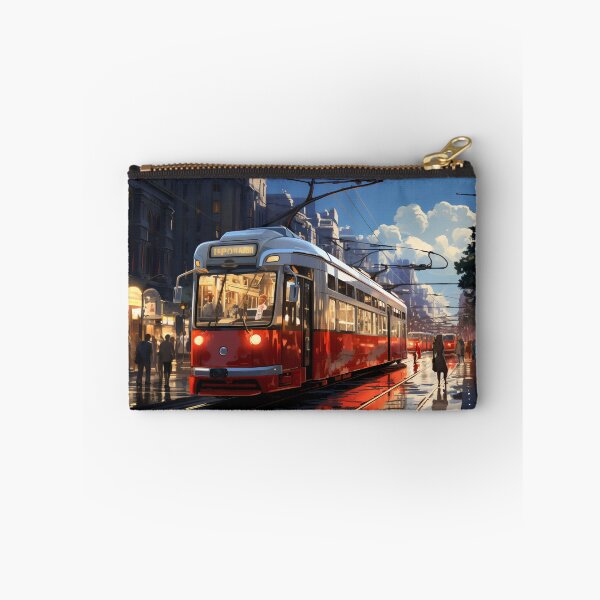 Item preview, Sunset Reflections on the City Tramline designed and sold by oanaunciuleanu.