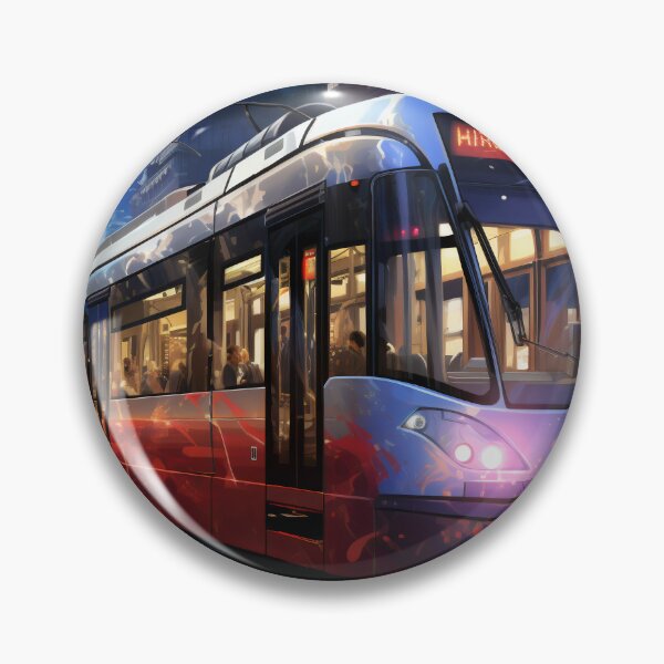 Artikelvorschau, Sonnenuntergangsreflexionen auf der Straßenbahnlinie der Stadt entworfen und verkauft von oanaunciuleanu.
