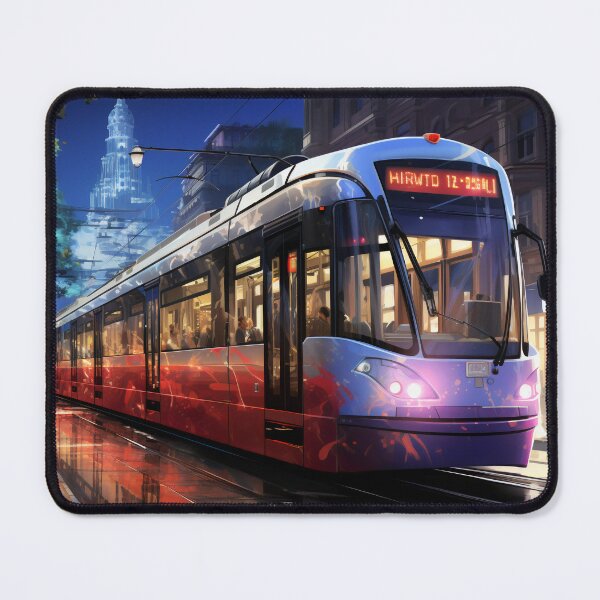 Item preview, Sunset Reflections on the City Tramline designed and sold by oanaunciuleanu.