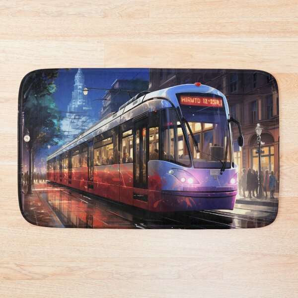 Item preview, Sunset Reflections on the City Tramline designed and sold by oanaunciuleanu.