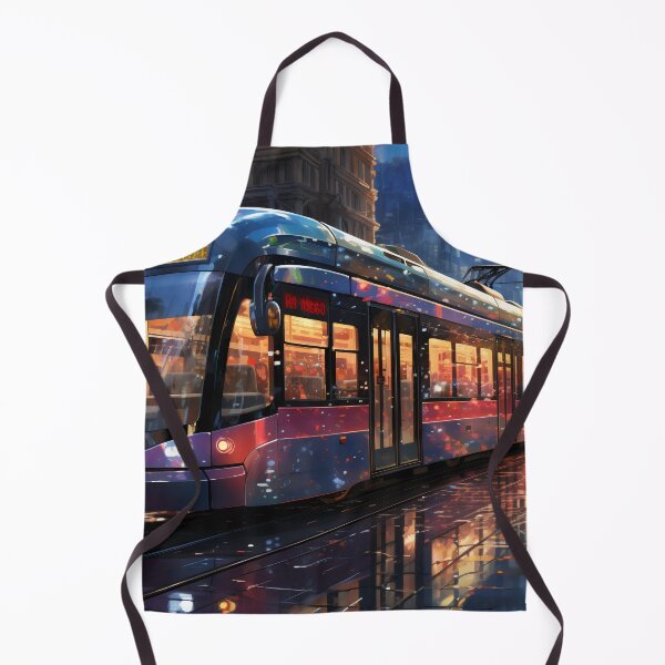 Item preview, Sunset Reflections on the City Tramline designed and sold by oanaunciuleanu.