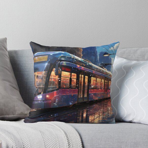 Item preview, Sunset Reflections on the City Tramline designed and sold by oanaunciuleanu.