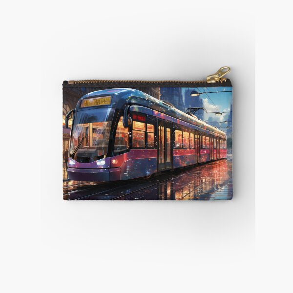 Item preview, Sunset Reflections on the City Tramline designed and sold by oanaunciuleanu.