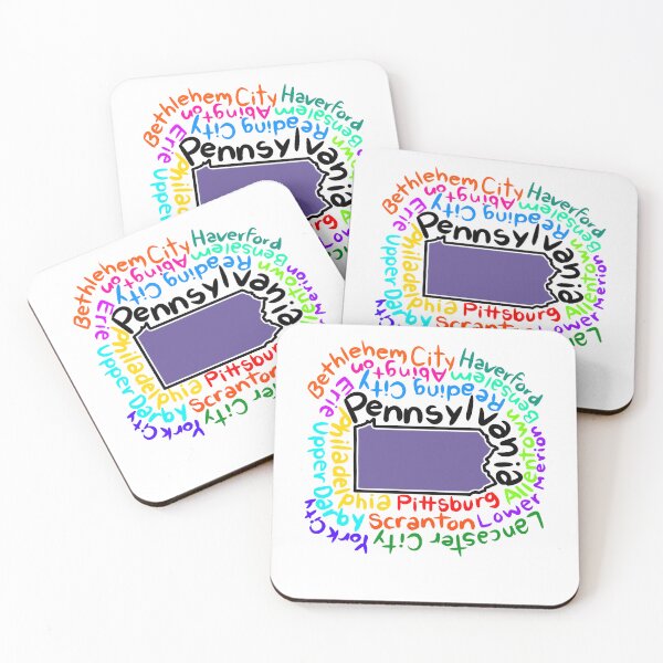 Item preview, Pennsylvania map with names designed and sold by Maws25.
