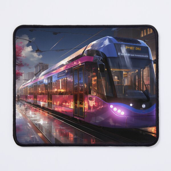 Item preview, Sunset Reflections on the City Tramline designed and sold by oanaunciuleanu.