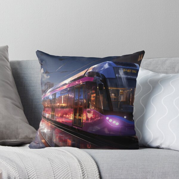Item preview, Sunset Reflections on the City Tramline designed and sold by oanaunciuleanu.