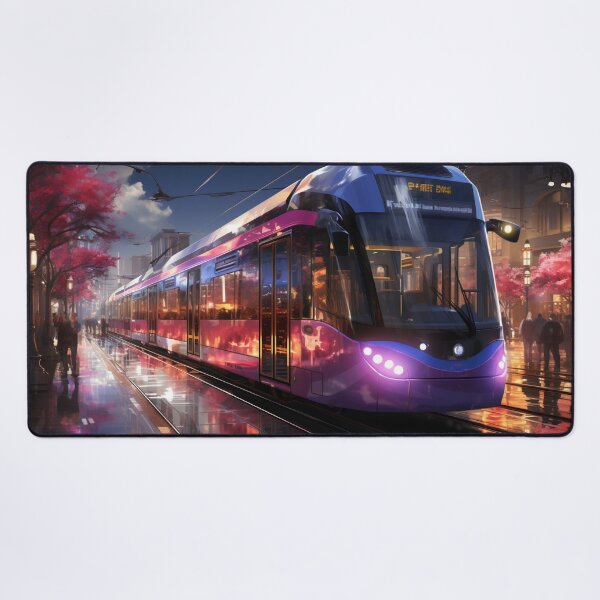 Item preview, Sunset Reflections on the City Tramline designed and sold by oanaunciuleanu.