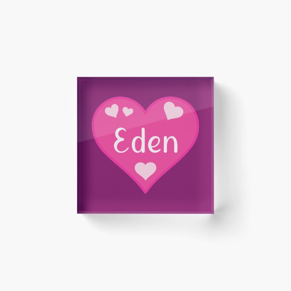 Aperçu de l'œuvre Nom Eden Coeur Rose créée et vendue par Jeallan Designs.