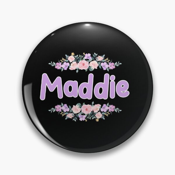 Item preview, Purple Flower Maddie Name Label (Black) designed and sold by NormadWorld.