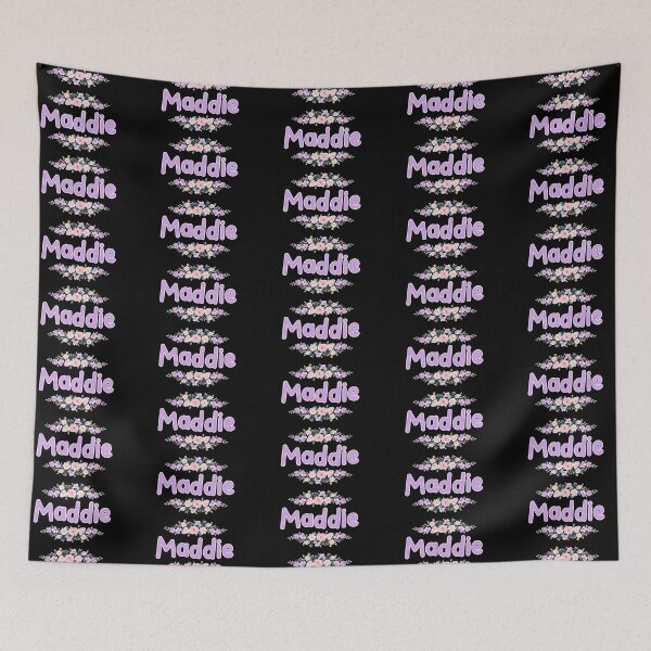 Item preview, Purple Flower Maddie Name Label (Black) designed and sold by NormadWorld.