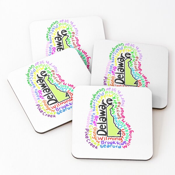 Item preview, Delaware map with names designed and sold by Maws25.