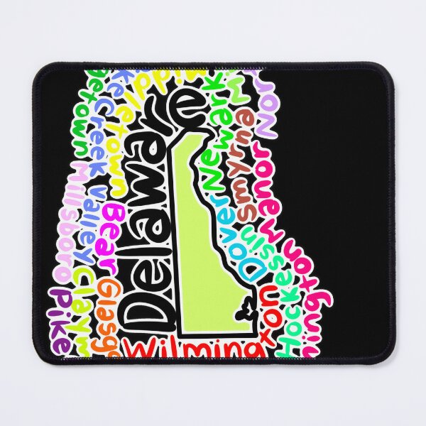 Item preview, Delaware map with names designed and sold by Maws25.