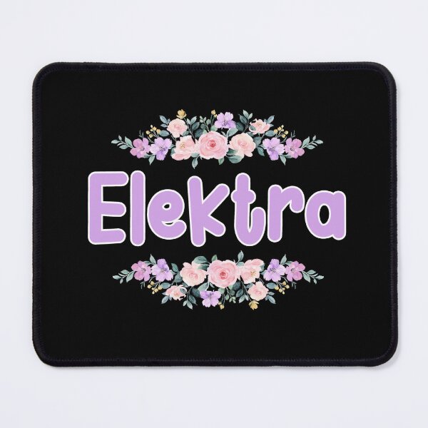 Item preview, Purple Flower Elektra Name Label (Black) designed and sold by NormadWorld.