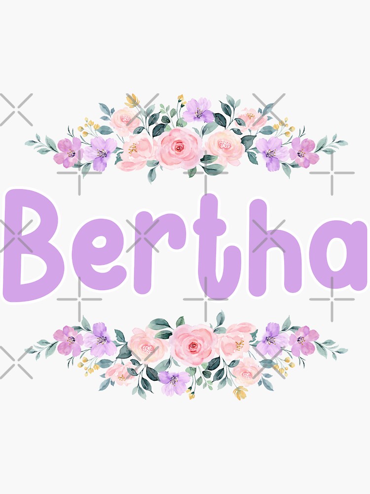 Pegatina for Sale con la obra «Etiqueta con el nombre de Bertha