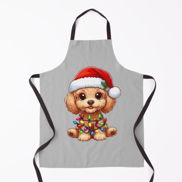 Item preview, Cartoon Santa Cavoodle Tangled Up In Christmas Tree Lights designed and sold by Coffee Lifestyle.