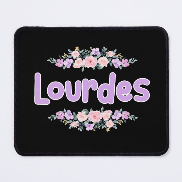 Item preview, Purple Flower Lourdes Name Label (Black) designed and sold by NormadWorld.