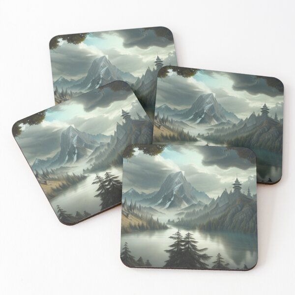 Item preview, great mountains and a beautiful forest designed and sold by mikaws.