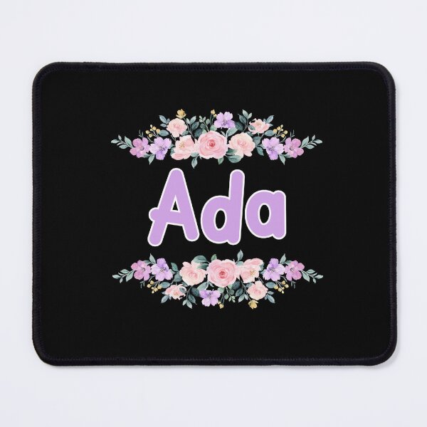 Item preview, Purple Flower Ada Name Label (Black) designed and sold by NormadWorld.