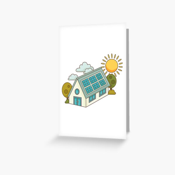 Item preview, House with solar panel designed and sold by peekadillie.