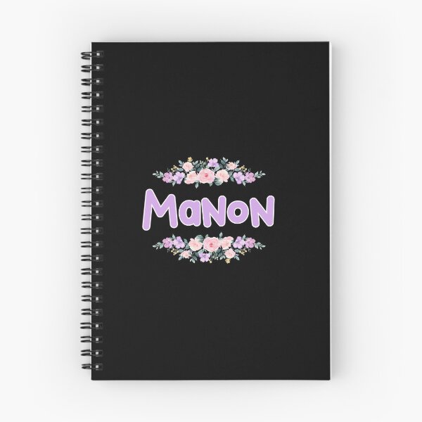 Item preview, Purple Flower Manon Name Label (Black) designed and sold by NormadWorld.