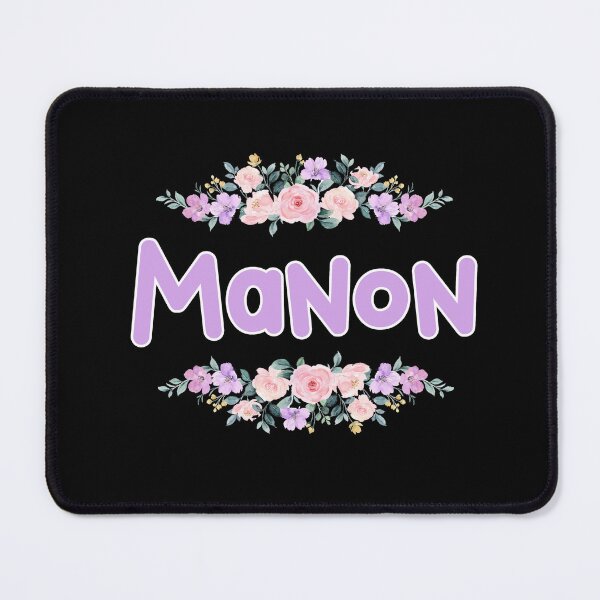 Item preview, Purple Flower Manon Name Label (Black) designed and sold by NormadWorld.
