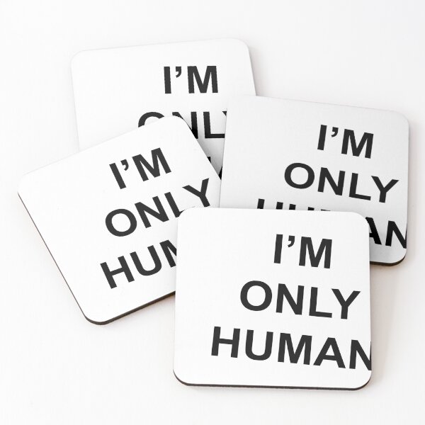 Item preview, I'm Only Human (wonky!) designed and sold by Hoorahville.