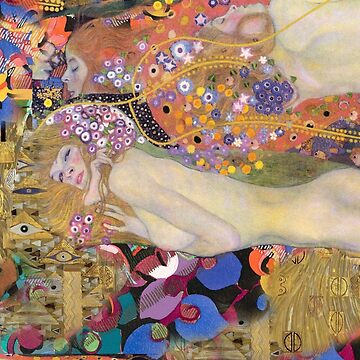 Aperçu de l'œuvre Serpents d'eau de Gustav Klimt + hommage art déco de elenabdesigns