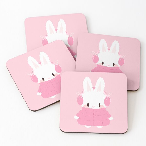 Item preview, Pink Winter Bunny - Coquette Bunny - Cosy Pink Bunny designed and sold by StudioKitti.