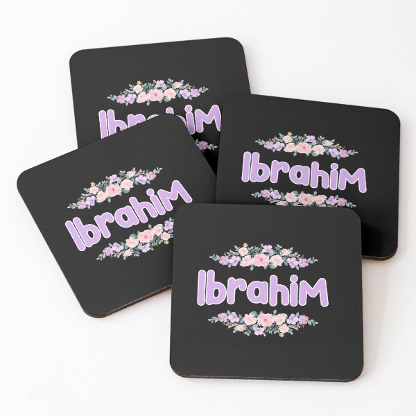 Item preview, Purple Flower Ibrahim Name Label (Black) designed and sold by NormadWorld.