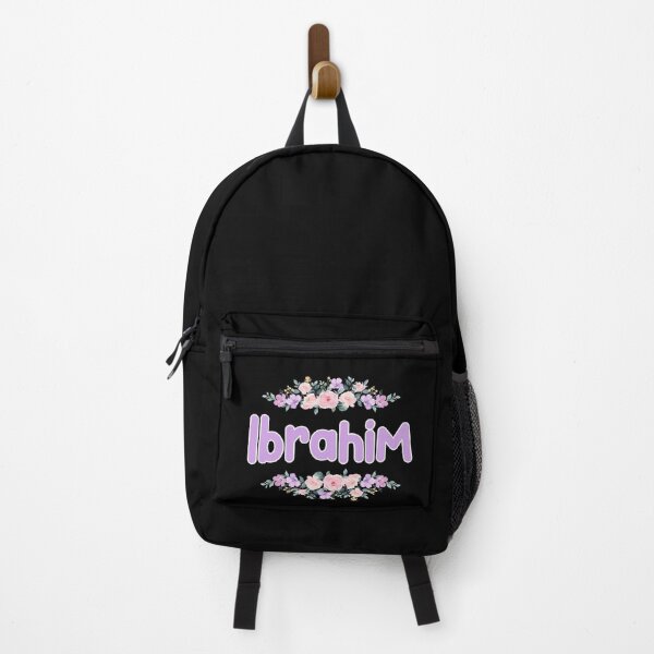 Item preview, Purple Flower Ibrahim Name Label (Black) designed and sold by NormadWorld.