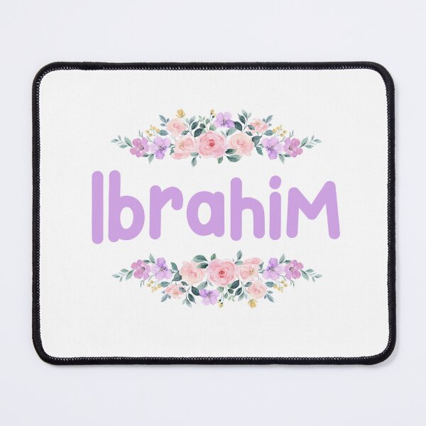 Item preview, Purple Flower Ibrahim Name Label  designed and sold by NormadWorld.