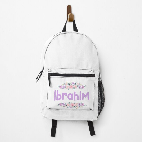 Item preview, Purple Flower Ibrahim Name Label designed and sold by NormadWorld.
