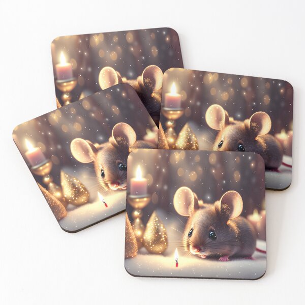 Item preview, Cute mouse celebrates Christmas designed and sold by MarionsArt.
