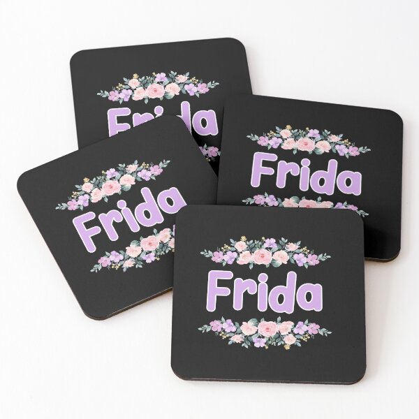 Item preview, Purple Flower Frida Name Label (Black) designed and sold by NormadWorld.