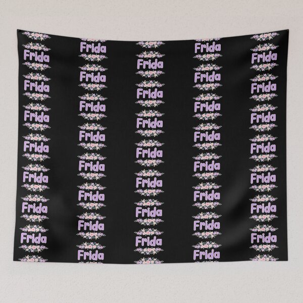 Item preview, Purple Flower Frida Name Label (Black) designed and sold by NormadWorld.