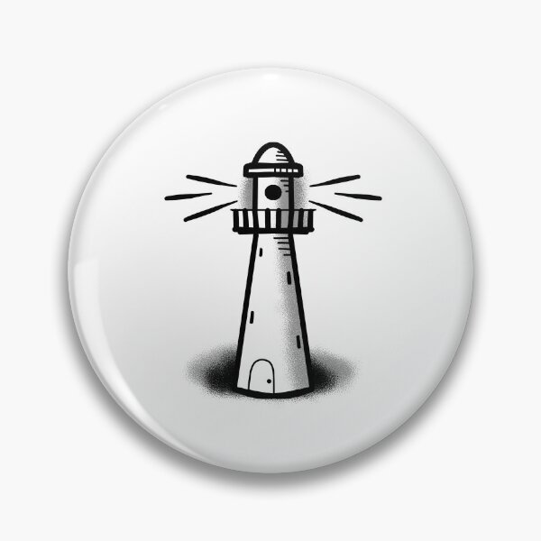 Item preview, Simple Tattoo style lighthouse designed and sold by jazzydevil.
