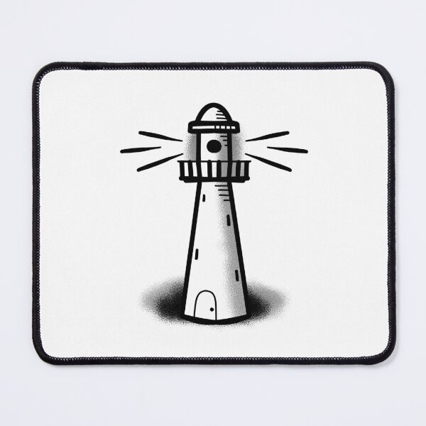 Item preview, Simple Tattoo style lighthouse designed and sold by jazzydevil.