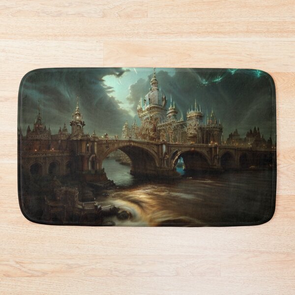 Item preview, fantasy-like castle on a bridge designed and sold by mikaws.