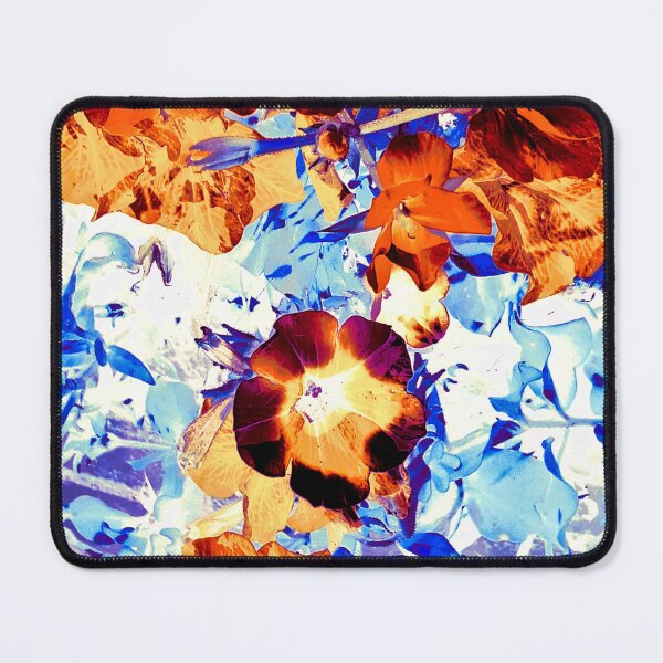 Item preview, Orange flowers with blue leaves designed and sold by Gabriel BOCQUAIRE.