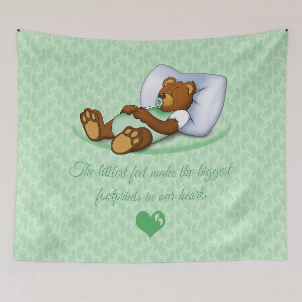 Item preview, Sleeping Ted (with quote) - Green designed and sold by ifourdezign.