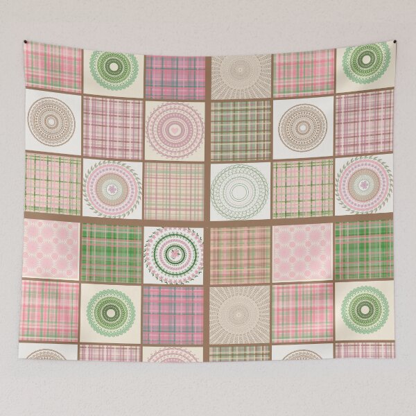 Item preview, Plaid and Mandala Quilt  designed and sold by JaygiesDesign.