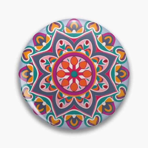 Item preview, Colorful Rangoli Fabric Art Design designed and sold by Jollys-ArtShop.