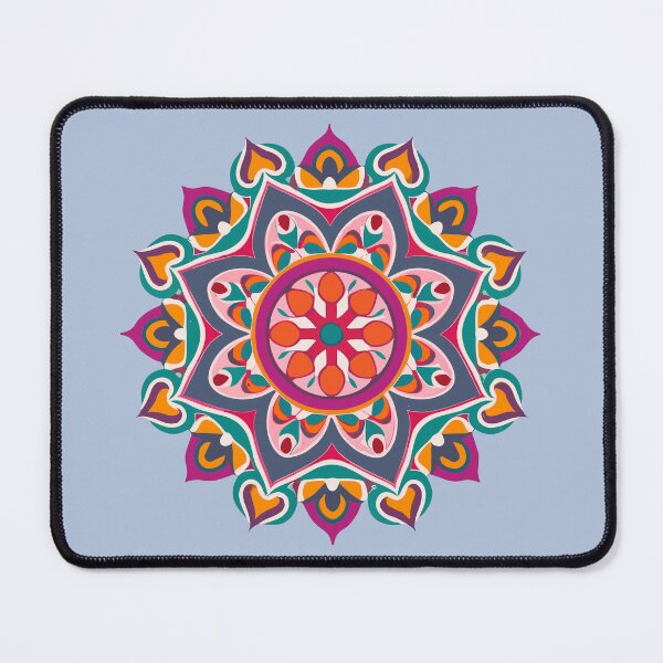 Item preview, Colorful Rangoli Fabric Art Design designed and sold by Jollys-ArtShop.