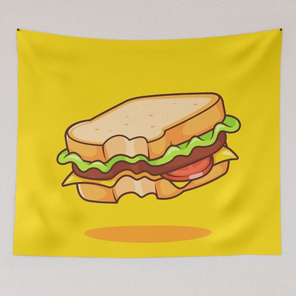 Item preview, "Floating Sandwich Cartoon Vector Icon Illustration designed and sold by hjian8219.