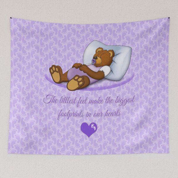 Item preview, Sleeping Ted (with quote) - Lilac designed and sold by ifourdezign.