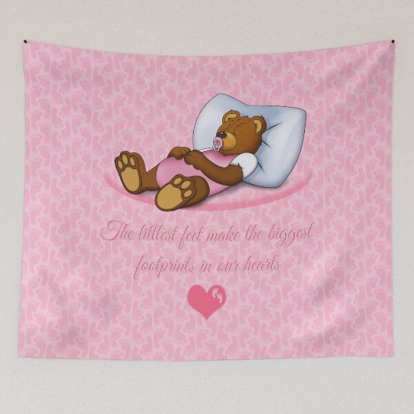 Item preview, Sleeping Ted (with quote) - Pink designed and sold by ifourdezign.