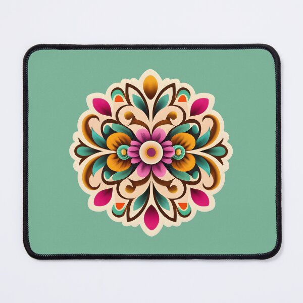 Item preview, Vintage Style Rangoli Fabric Art  designed and sold by Jollys-ArtShop.