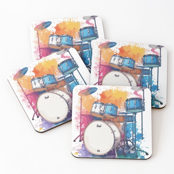 Item preview, Drums in watercolors designed and sold by LongIslandDesgn.