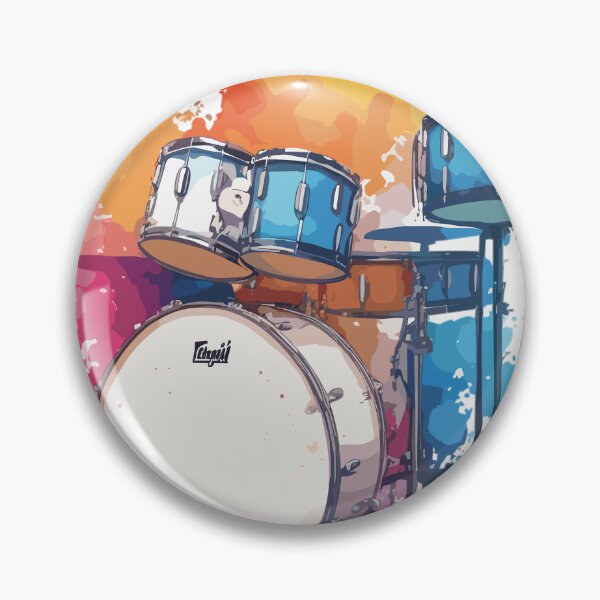 Item preview, Drums in watercolors designed and sold by LongIslandDesgn.