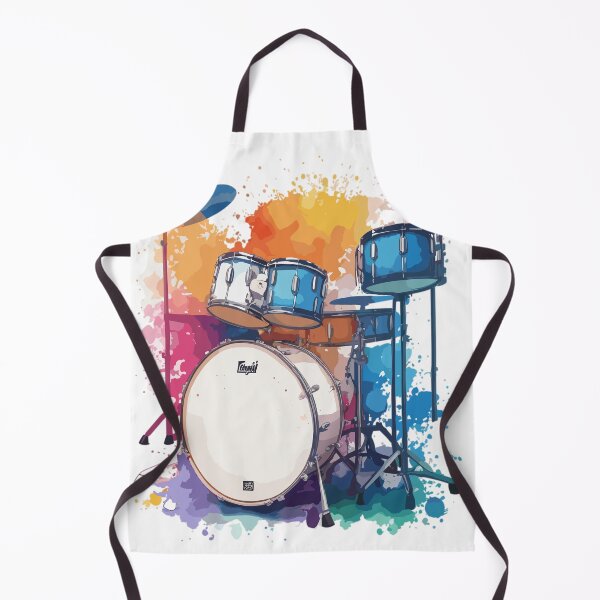 Item preview, Drums in watercolors designed and sold by LongIslandDesgn.